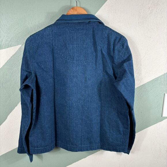 Koret City Blues Women's Medium Winter Snowflakes Embellished Light Denim Jacket - Picture 3 of 9